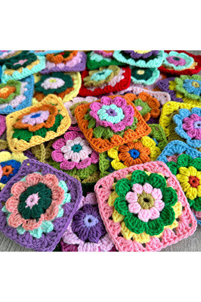 Choice other Random colors-12pcs Random Colors Colorful Handmade Crhet Table ...