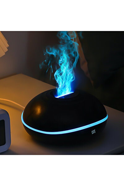 Choice1 جهاز مرطب هواء يعمل بتقنية الموجات فوق الصوتية، بسبعة ألوان، بنمط لهب...