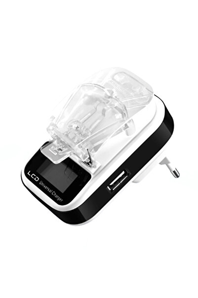 Choice1 شاحن بطارية عالمي واحد من الاتحاد الأوروبي، مناسب للسفر، مزود بمنفذ U...