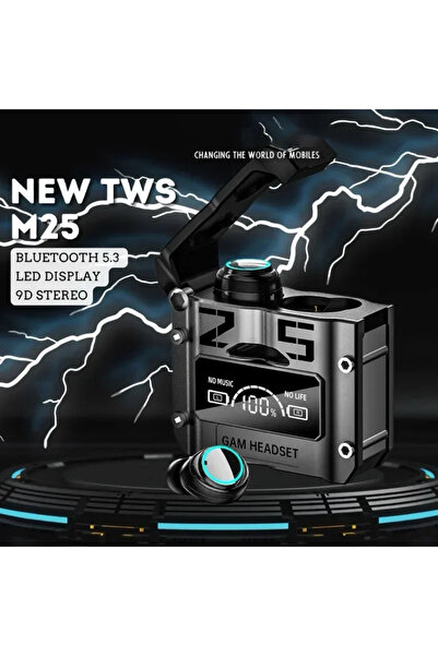 Choice سماعات رأس لاسلكية M25 TWS سوداء اللون مزودة بخاصية التحكم باللمس وخاص...