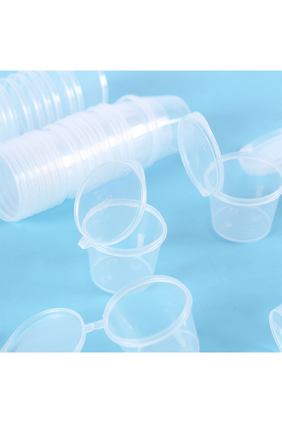 Choice 25ml 20Pcs Disposable Sauce Cup 25ml Portion Cups with Lids Souffle Sa...