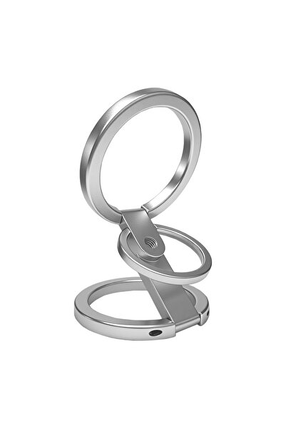 Choice1 حامل فضي للهاتف اللوحي، مزود بحلقة مغناطيسية، 4 أقسام، تثبيت مغناطيسي...