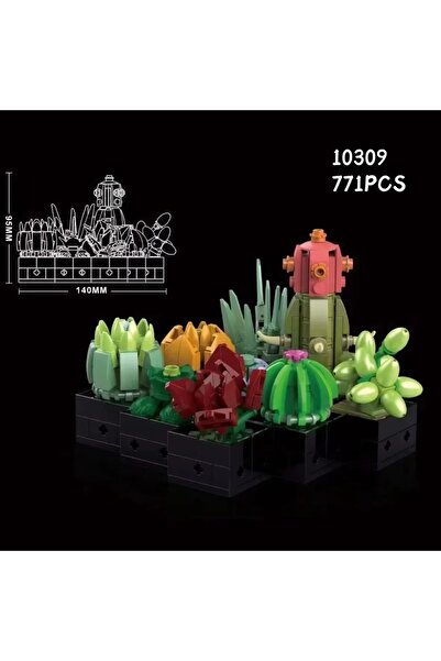 Choice No box 771PCS Succulents 10309 Botanical Collection Bouquet Bricks Mod...