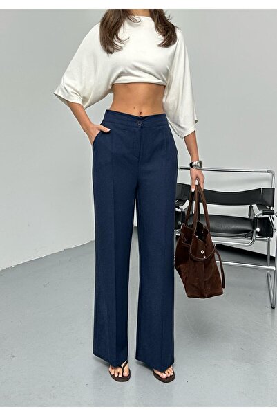 QUASAR Fashion New Season Comfortable Fit Linen Pants with Tubular Waist and ...