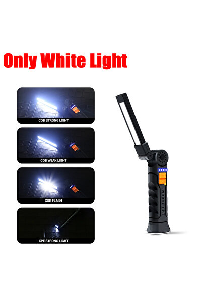 Choice3 Only White light LED COB Flashlight USB Rechargeable Torch Inspection...