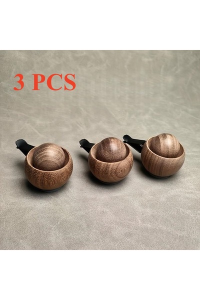 choice2 3 قطع من موزع الزيوت العطرية للسيارة والمنزل - مصنوع من خشب الجوز - م...