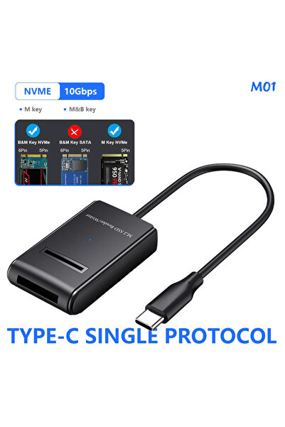 choice2 محول M01 من نوع C NVME M.2 إلى USB Type-C SSD، كابل M2 ثنائي البروتوك...