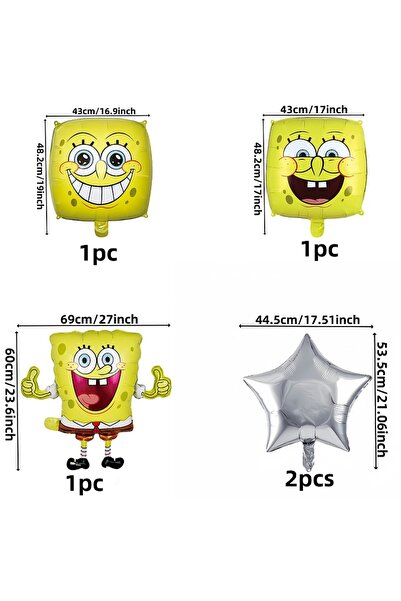 Choice3 مجموعة أخرى من 5 قطع (2/5 قطع) من بالونات سبونج بوب سكوير بانتس الكرت...