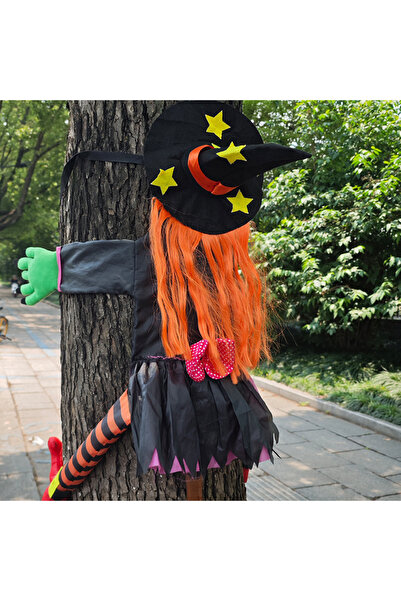 Choice 88x103cm Orange hair Halloween Orange Hair Witch Climbing Tree Pendant...