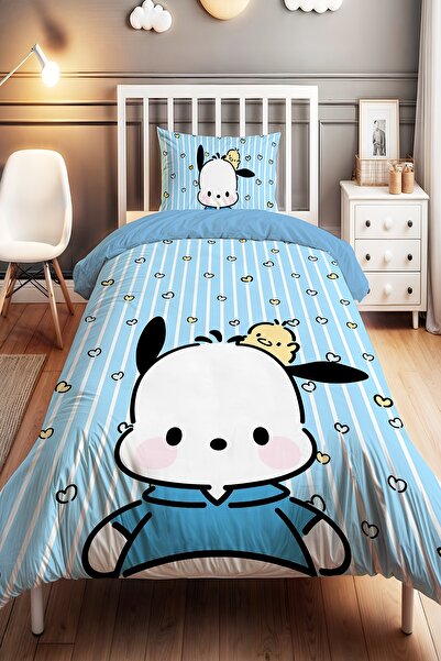 EVPANYA Cinnamorol Patterned Single Baby Kids Bedding Set with Birds