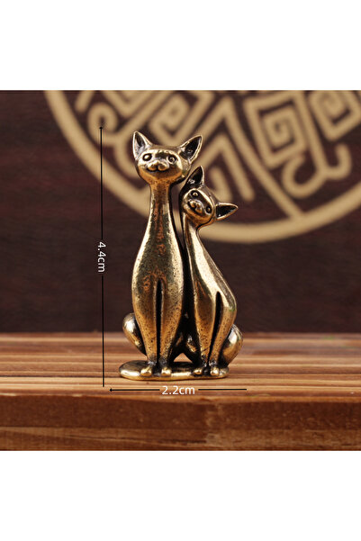 choice2 حامل أكياس شاي صغير بتصميم قطة لطيفة من النحاس الأخضر الزمردي، قطعة ز...