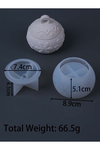 Choice mold 3D Round Ball Candle Jar Silicone Mold with Lid DIY Creative Reli...