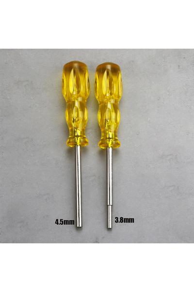 Choice4 مجموعة مفكات أمان صفراء مقاس 3.8 مم و4.5 مم لإصلاح أجهزة نينتندو 64، ...