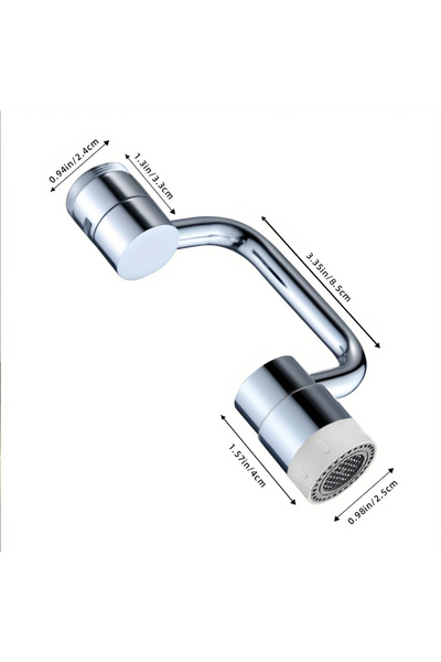 Choice Silvery U Shaped Robotic Arm Universal Faucet 1080° Rotating Multifunc...