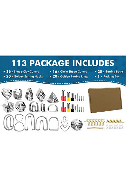 Choice1 113 قطعة BXG، 142 قطعة من قواطع طين البوليمر، قاطع أقراط من الفولاذ ا...