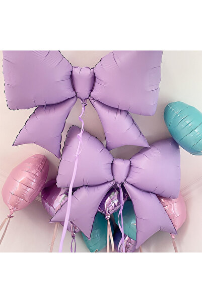 choice2 عبوة واحدة من بالونات ورق الألمنيوم على شكل فيونكة، لون بنفسجي، مناسب...