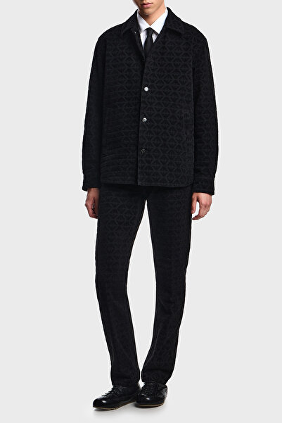 Emporio Armani Tamamı Logolu Pamuklu Regular Fit Klasik Yaka Mont Erkek MONT ...