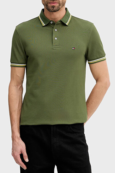 Tommy Hilfiger Pamuklu Slim Fit Düğmeli Polo Yaka T Shirt Erkek POLO YAKA T S...