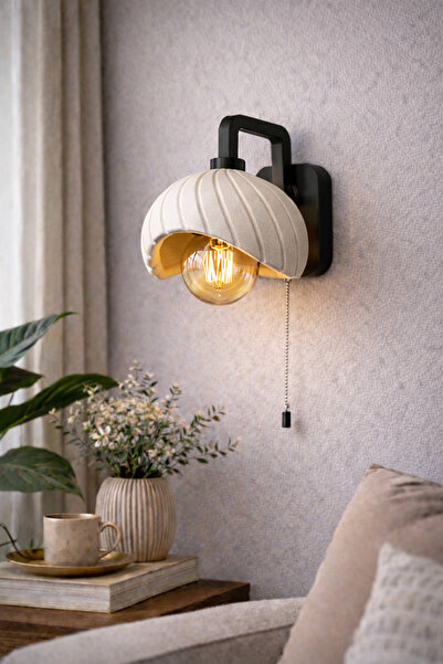 Limon 3D Desing Modern Concrete Look Decorative Wall Sconce |   Living Room B...