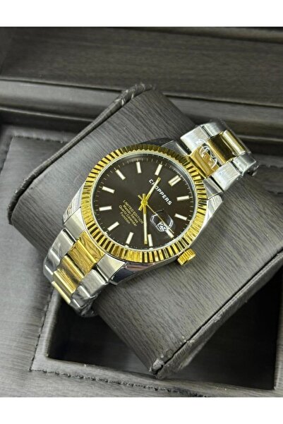 Goldwatches Zamansız Klasik Gold Gümüş Erkek Kol Saati - Çift Renk Çelik Kord...