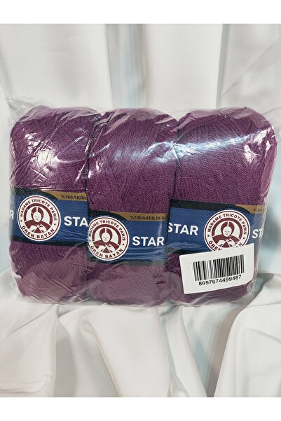 Ören Bayan Star Mor El Örgü İpi (3 Adet) - Renk: 052