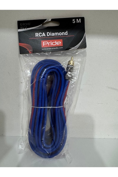 PRIDE Diamond 5 Metre %100 OFC Bakır RCA Kablo 2 Kanal 2RCA-2RCA Amfi Ses Sistemi Bağlantı Kablosu