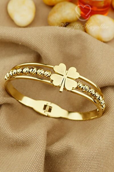 Keyifli Hayaller 316L Çelik Kelepçe | 14K Yonca Dorika Model Kararmaz Solmaz ...