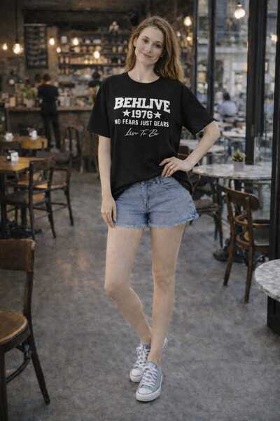 BEHLIVE Women's Ovirsize Loose Fit T-Shirt 100% Cotton