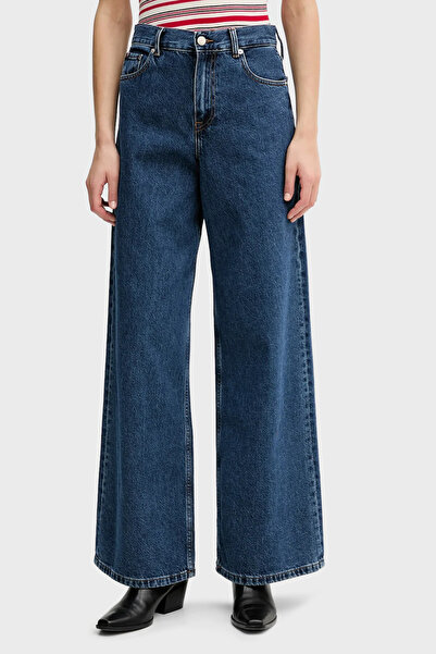 Tommy Hilfiger Pamuklu Wide Leg Fit Yüksek Bel Jeans KOT PANTOLON WW0WW47695 1A5