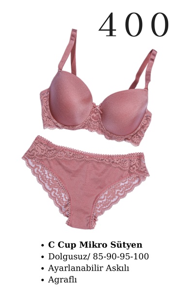 CHARM Tılsım lingerie women's c cup micro bra set