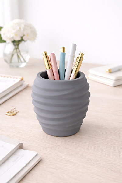 Vescarri Japandi Wabi-Sabi Calmness – Minimal Modern Brush & Desktop Organizer
