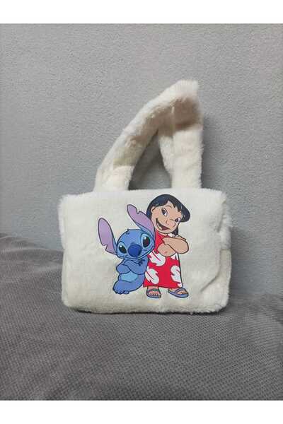 JHTshop Cute Stitch Plush Bag - Zippered Purple - Girl's Gift