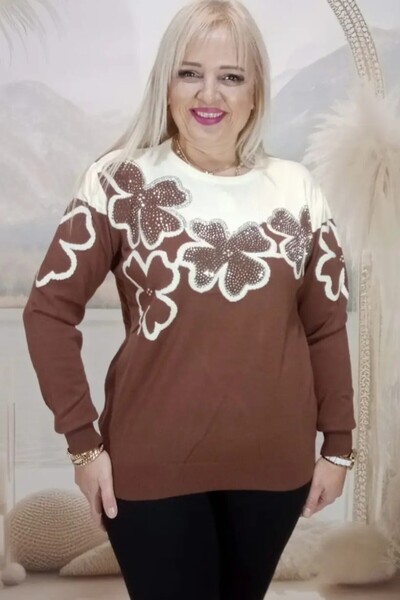 BERNE INCE TRIKO CICEK DESENLI KAZAK