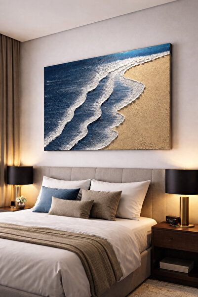 ArTiz Home Dokulu Alçı Tablo-El Yapımı Tablo-3 Boyutlu Kabartma Tablo- Minima...