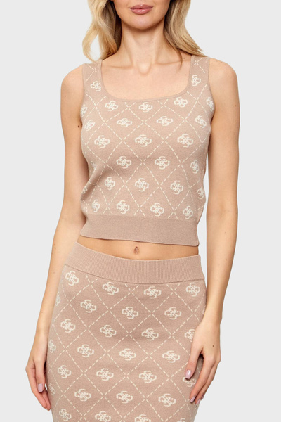 Guess Sarah Wool Blended Slim Fit 4g Logo Round Neck Knitwear Tri̇ko W4Br0C Z...