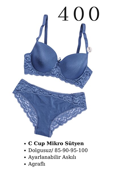 CHARM Tılsım lingerie women's c cup micro bra set