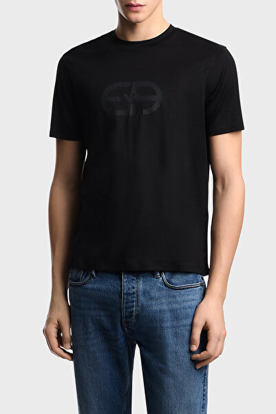 Emporio Armani Pamuk Karışımlı Regular Fit Bisiklet Yaka T Shirt Erkek T SHİR...