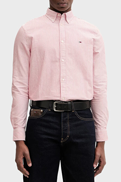 Tommy Jeans Pamuklu Regular Fit Çizgili Uzun Kollu Gömlek Erkek GÖMLEK DM0DM2...