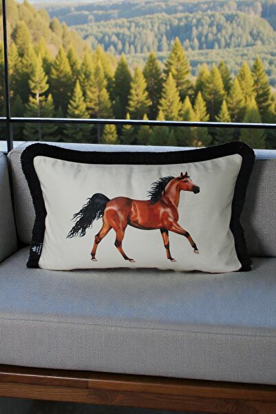 LUX VIE Throw Pillow Cover 35X50 cm Babyface Fabric Double Sided Black Tassel...
