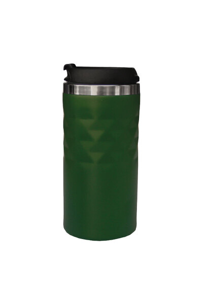 mercanpromosyon Green Steel Thermos Cup - Coffee Thermos with Leak-Proof Lid ...