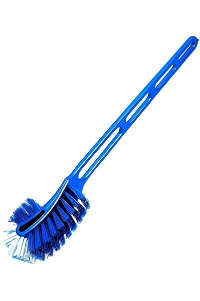 Generic Plastic Double-Sided Toilet Brush – Hockey Stick Design – Blue