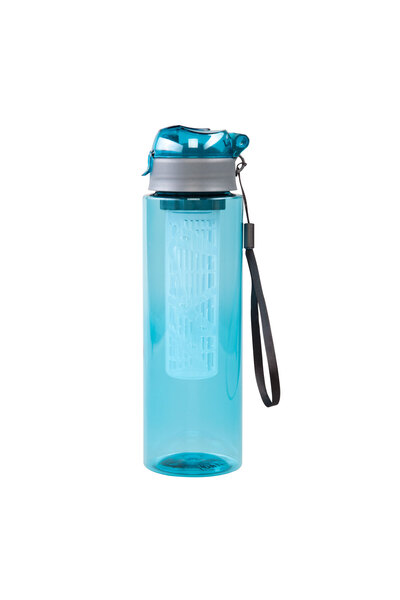 mercanpromosyon زجاجة مياه ديتوكس زرقاء مع حاوية للفواكه - زجاجة مياه رياضية ...