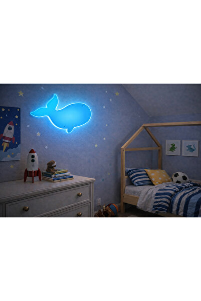 Sun Aplik Sconce Whale Led Wall Lamp 32X16X5 cm