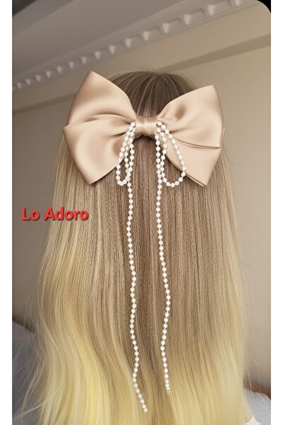 LO ADORO 2 τεμάχια Κορδέλα με πέρλες και φιόγκο Βουργουνδίας Κόκκινο Ναυτικό ...