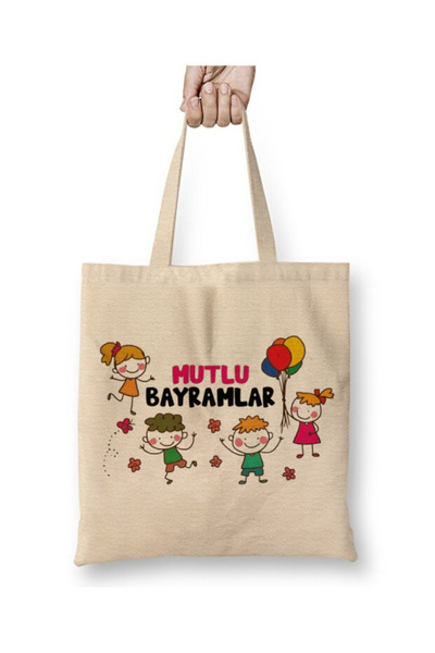 Toyaso Happy Holidays Eid Gift Ramadan Eid White Tote Bag Shopping Bag Beach Bag