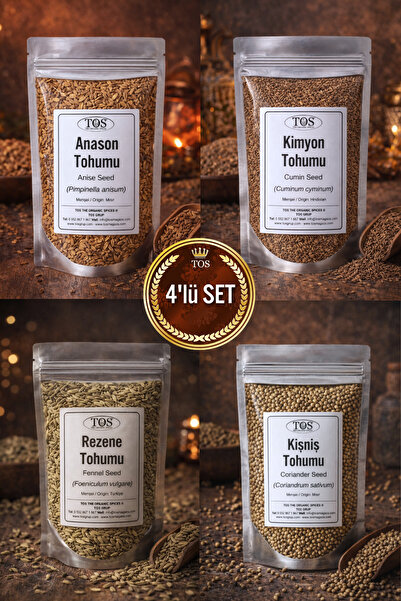 TOS The Organic Spices Anne Destek Tohum Seti - Anason 25g | Kimyon 25g | Rez...