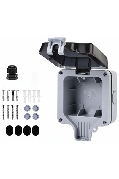 Generic مقبس خارجي مقاوم للماء بمعيار IP66 مزود بمفتاح ومؤشر ضوئي - مقبس ثنائ...