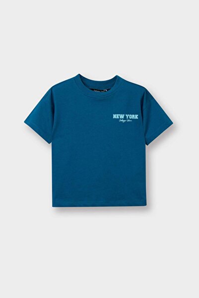 DeFacto Regular Fıt Slogan Desenli Kısa Kollu Tişört Erkek Bebek D7910A526SM