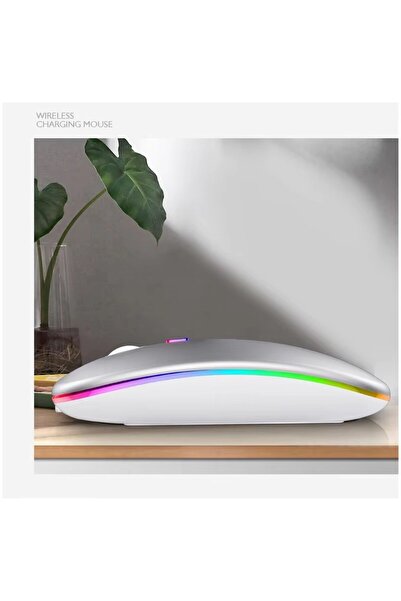 DUHALINE Honor Pad 10 12" Tablet İçin Uyumlu RGB LED Işıklı Bluetooth+2.4Ghz Kablosuz Şarjlı Mouse
