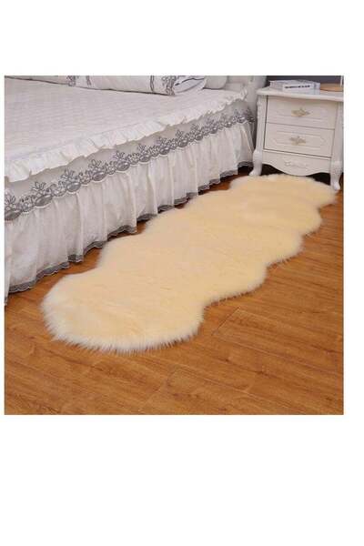 Generic Washable Fluffy Rugs Hairy Wool Soft Warm Carpets For Living Room She...